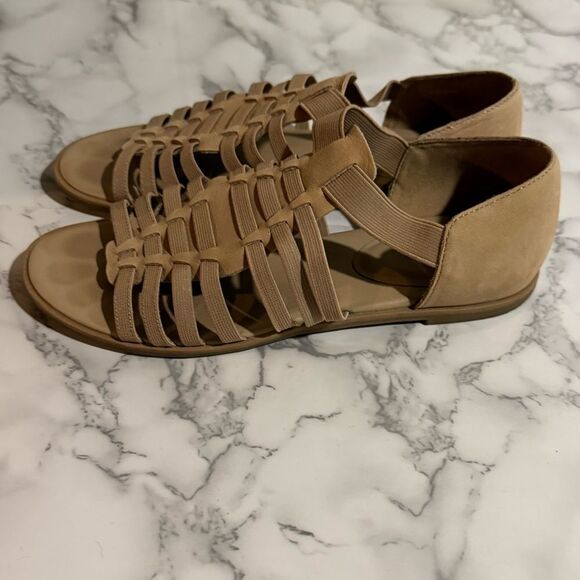 Eileen Fisher Tan Leather Strappy Rato Sandals Size 7.5 - Picture 7 of 7